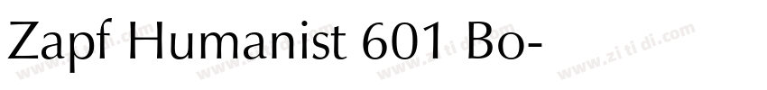 Zapf Humanist 601 Bo字体转换